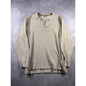 Men's Outdoor Life Heavyweight Thermal Henley Cream Colored XXL